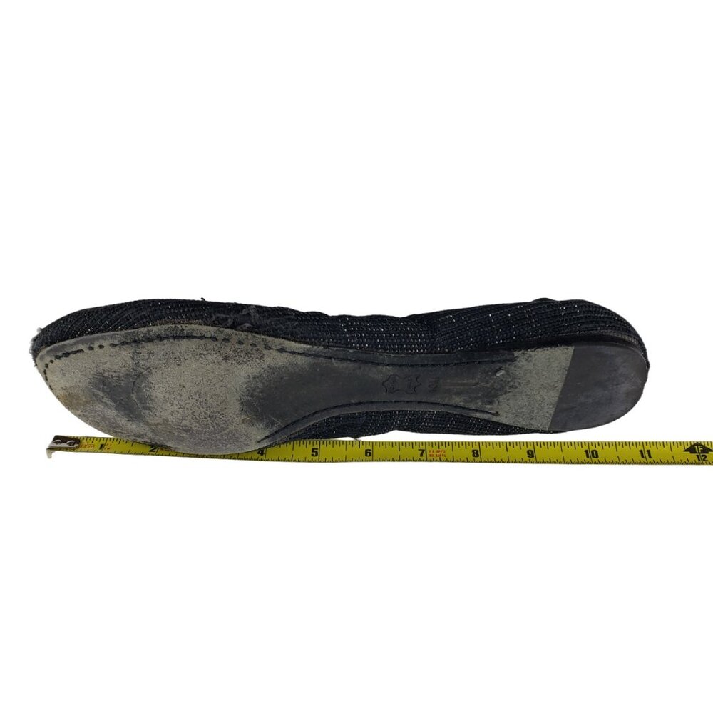 Tory Burch Caroline Arabia Black Elastic Flats 10M, Flaws - Picture 13 of 13